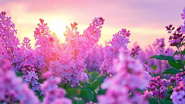 Purple Flower field in the spring. Flowering purple loosestrife plant in wild nature. Close-up. Lythrum salicaria or purple loosestrife is a flowering plant belonging to the family Lythraceae. Spiked 