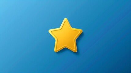 Obraz premium A yellow star on a blue background.