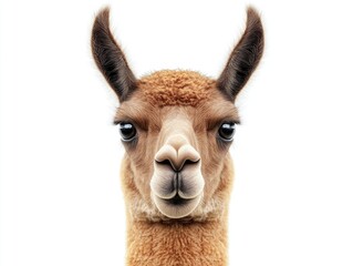 Obraz premium Camel with a big nose and long ears is staring at the camera