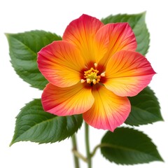 red and yellow dahlia flower