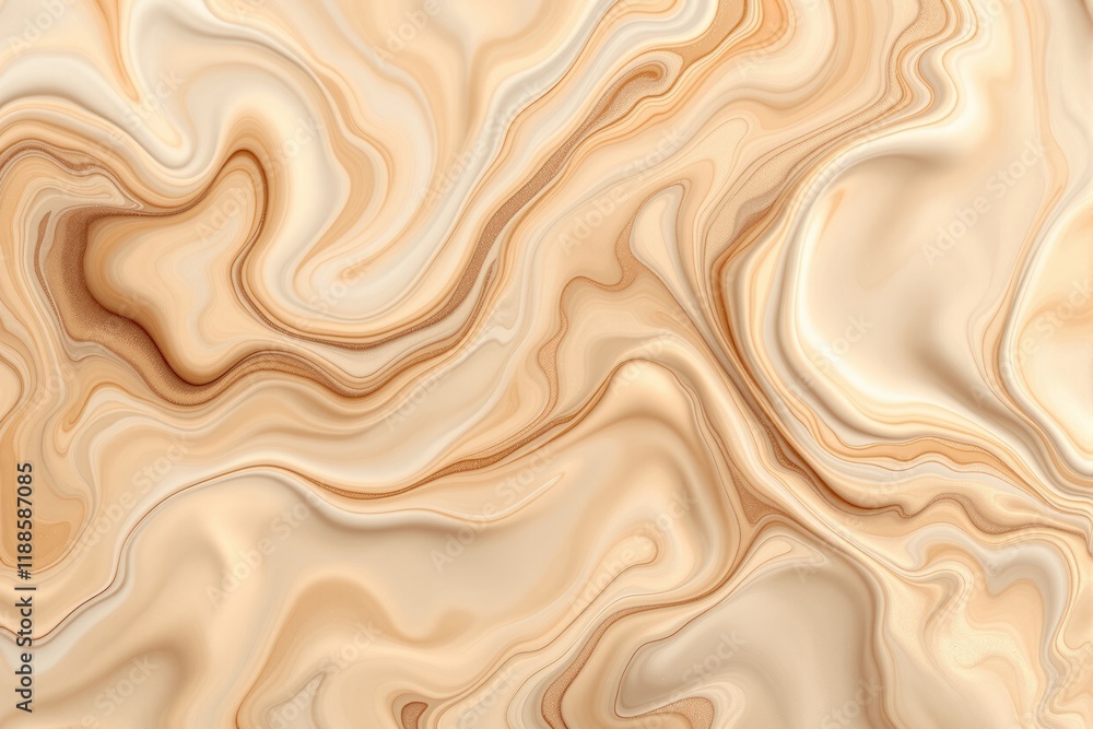 Poster abstract beige marble texture with swirling patterns in earthy tones on a soft background, creating 