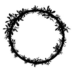 Vector wreath of flowers