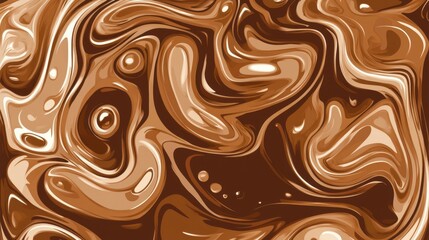 Stunning Abstract Liquid Swirl Patterns in Brown Tones - A Graphic Design Masterpiece for Backgrounds and Prints