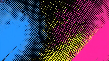 Abstract halftone color blend