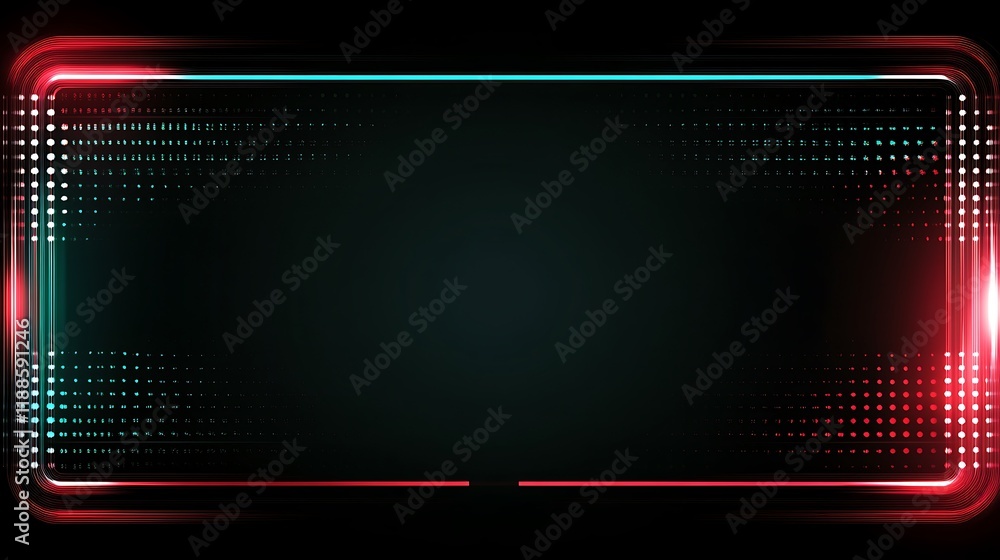 Poster Abstract glowing frame background design