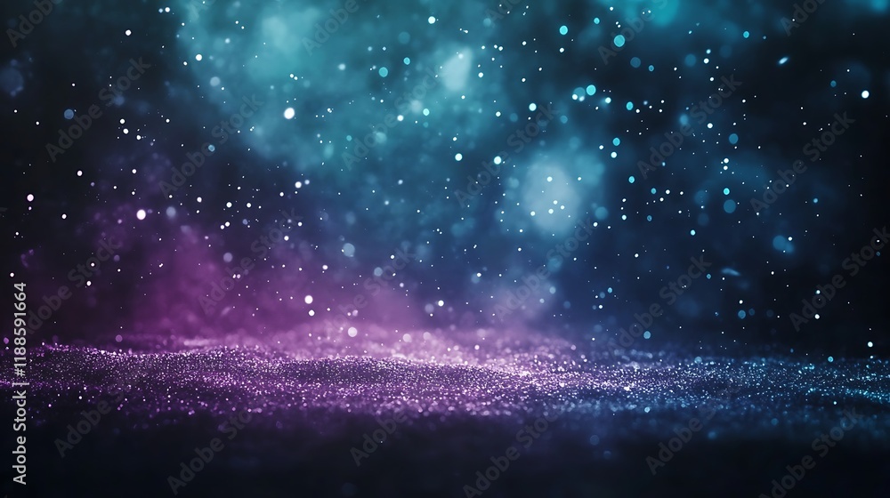Aufkleber abstract bokeh background, colorful lights, glowing dust. possible use for advertising or product di