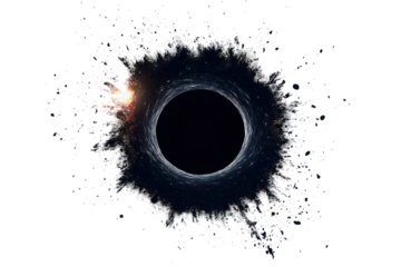 Stunning depiction of a spacecraft entering a black hole, showcasing cosmic phenomena vividly