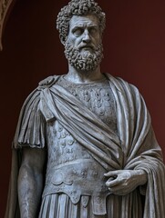 Obraz premium Statue of a man with a beard and a robe