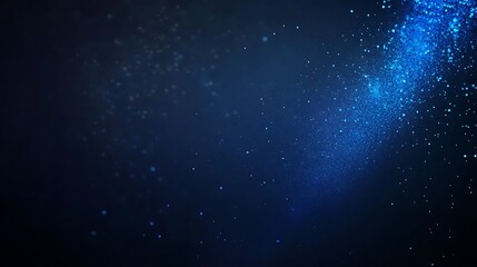 Fototapeta premium Abstract particles dark blue background