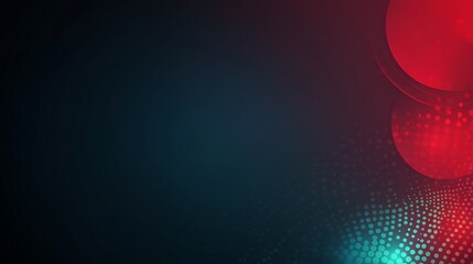 Abstract background with red and teal circles