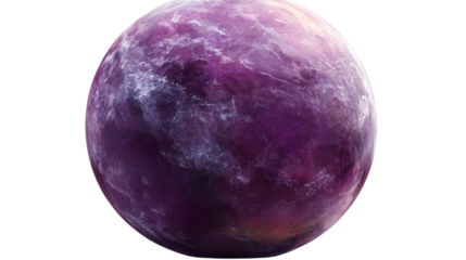 purple planet on white background