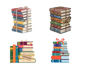 four book bundle vector design, svg, eps 10