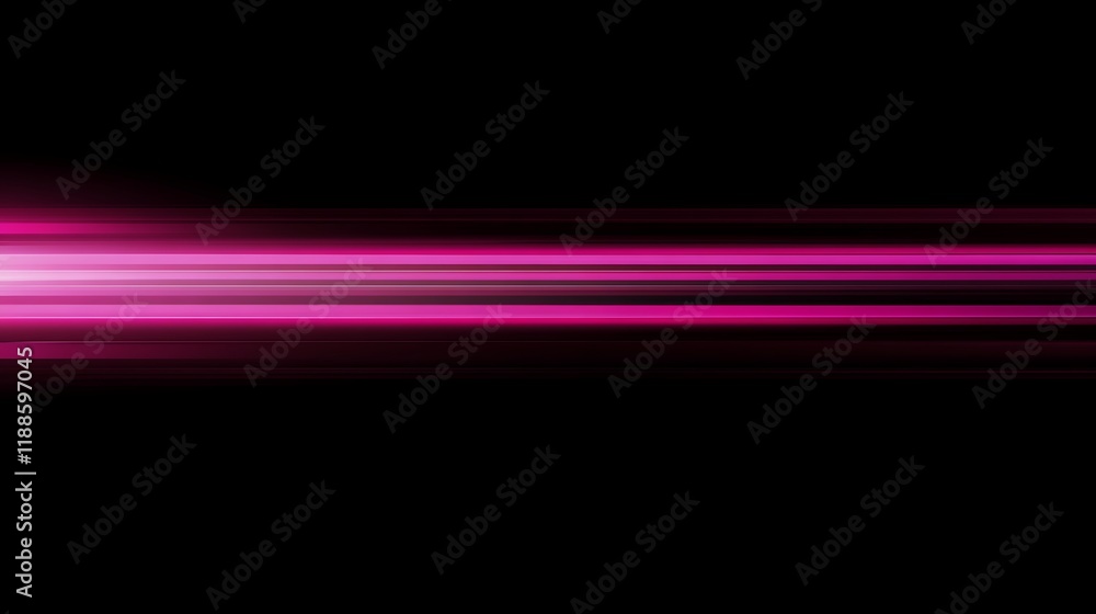 Poster Abstract magenta light streaks on black background. Possible use Design element