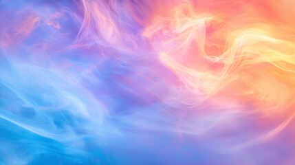 Fototapeta premium Abstract blurred background of colorful rainbow silk floral bouquet flowers, spring soft colors romantic botanical gradient aesthetic flow bloom dreamy vintage texture pattern painting illustration