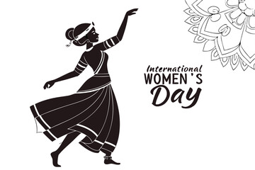 silhouette of a dancing girl