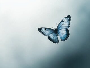 Obraz premium Butterfly Above Clouds