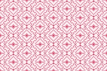 Seamless geometric pixel pattern illustration 