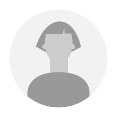 Vector flat illustration. Icons of man and woman. Avatar, user profile, person icon, profile picture. Suitable for social media profiles, icons, screensavers and as a template. Business concept.