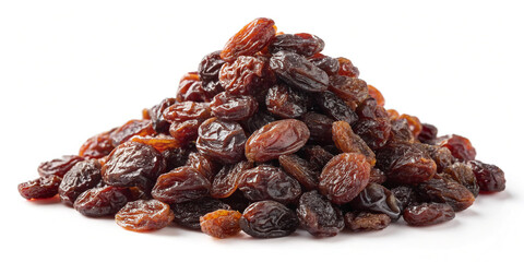 Raisin Delight: A Heap of Raisins on a Clean Background