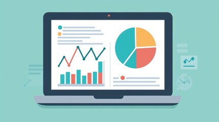 Data Analysis and Business Insights on Laptop Screen
