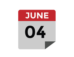 June 4 daily calendar icon 
