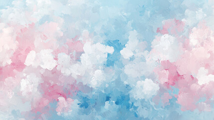 Fototapeta premium Abstract blurred background of pink blue flowers plants, silk smoke shape beauty fashionable illustration