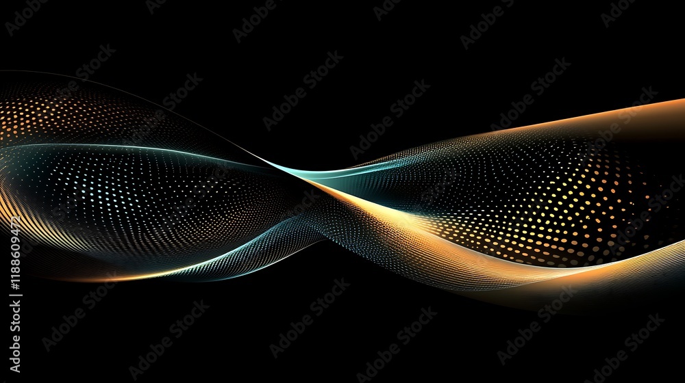 Poster Abstract design with flowing lines (2)