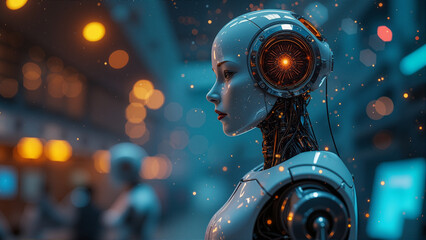 Fototapeta premium iscover the Future: Captivating AI and Robotics Visuals for Innovation