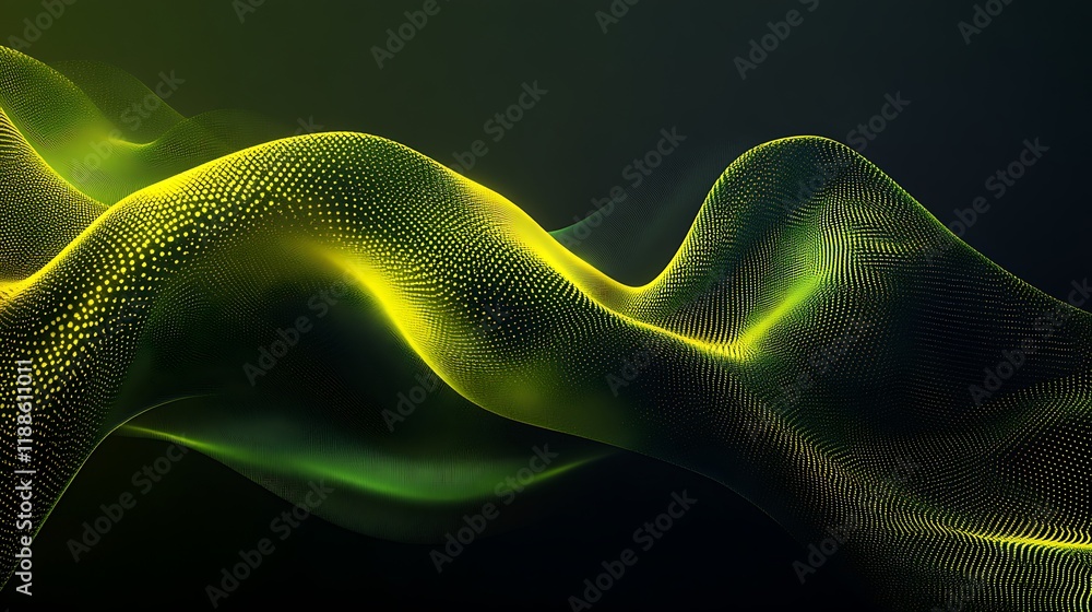 Poster abstract flowing lines of light