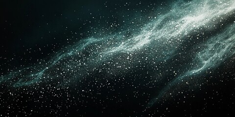 Obraz premium Soft grain noise effect in green, white, and black hues, creating an abstract textured background, book illustration style