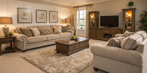 Stylish Comfort: A Living Room with a Chic Interior Design