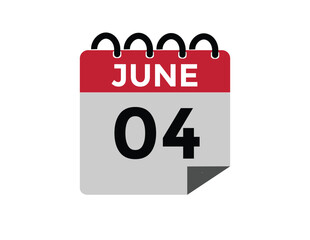 June 4 daily calendar icon 
