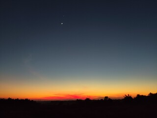 sunset over the city