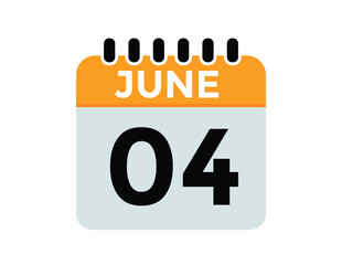 June 4 daily calendar icon 
