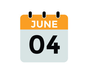 June 4 daily calendar icon 
