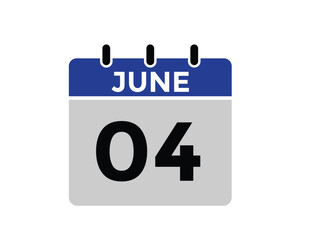 June 4 daily calendar icon 
