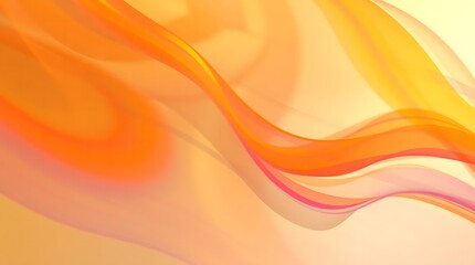 Vibrant colorful wavy abstract background of textured translucent fabric layers