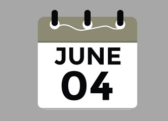 June 4 daily calendar icon 
