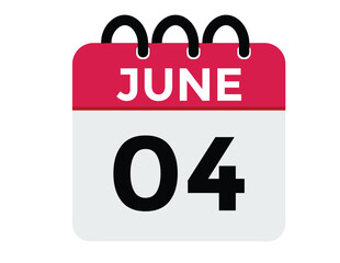 June 4 daily calendar icon 
