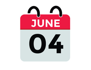 June 4 daily calendar icon 
