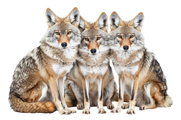 Obraz premium Coyotes in Isolation on a transparent Background for Creative Projects