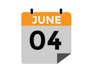 June 4 daily calendar icon 
