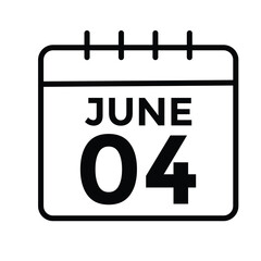 June 4 daily calendar icon 
