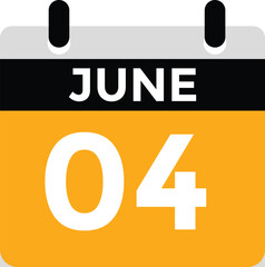 June 4 daily calendar icon 
