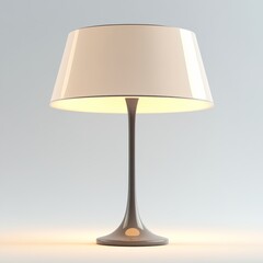 A 3D lamp casting soft light, isolated on a white background, perfect for professional marketing designs