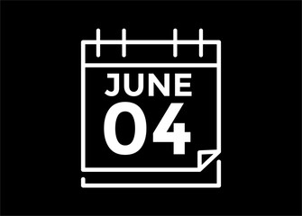 June 4 daily calendar icon 
