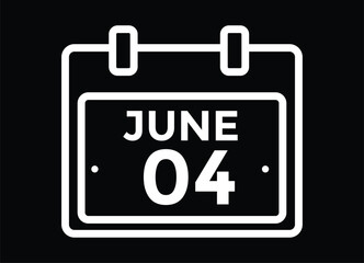 June 4 daily calendar icon 
