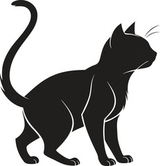 cat silhouette vector art
