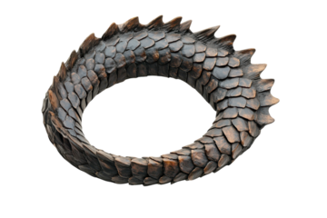 Isolated Dragon Tail on transparent Background for Creative Designs