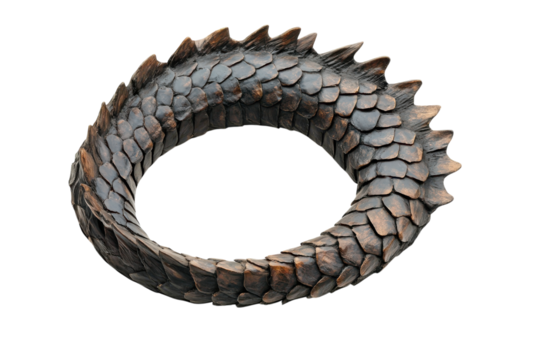 Isolated Dragon Tail on transparent Background for Creative Designs